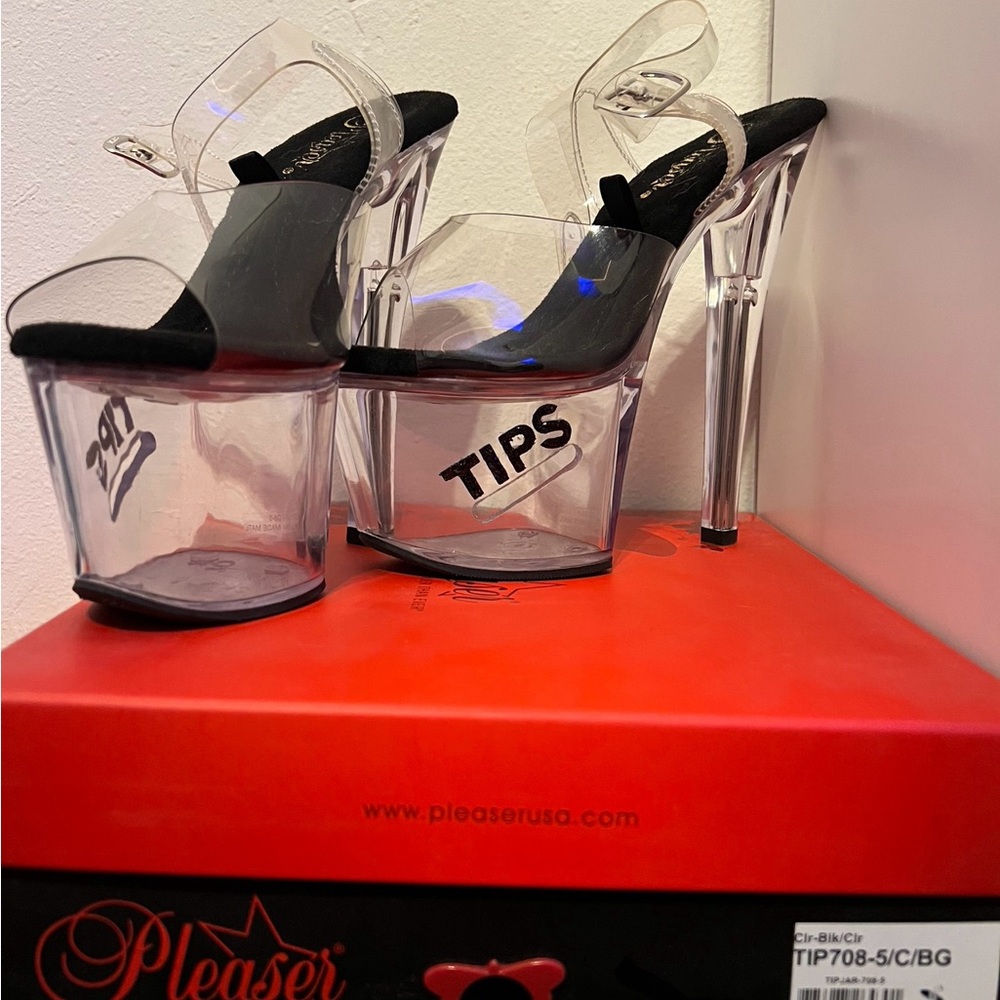 Pleaser Clear Platform Heels